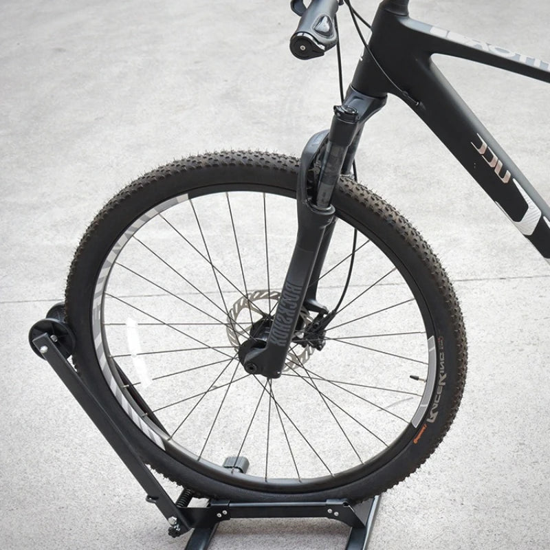 Bicycle Folding Parking Stand Mountain Bike Portable Repair Support Qme