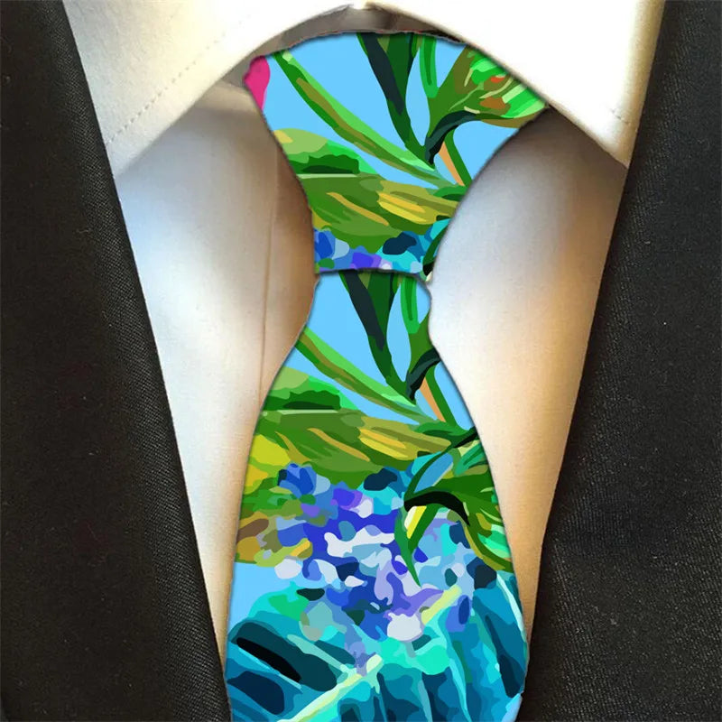 Red Skull Tie Personality Humor Men's Business Leader Ladies Party Qme