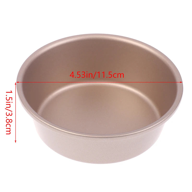 1Pc Carbon Steel Round Cheese Pan Cake Mold Air Fryer Bread Mould Tart Holder Pudding Jelly DIY Bakery Baking Cake Mold Pan. Qme 1pc