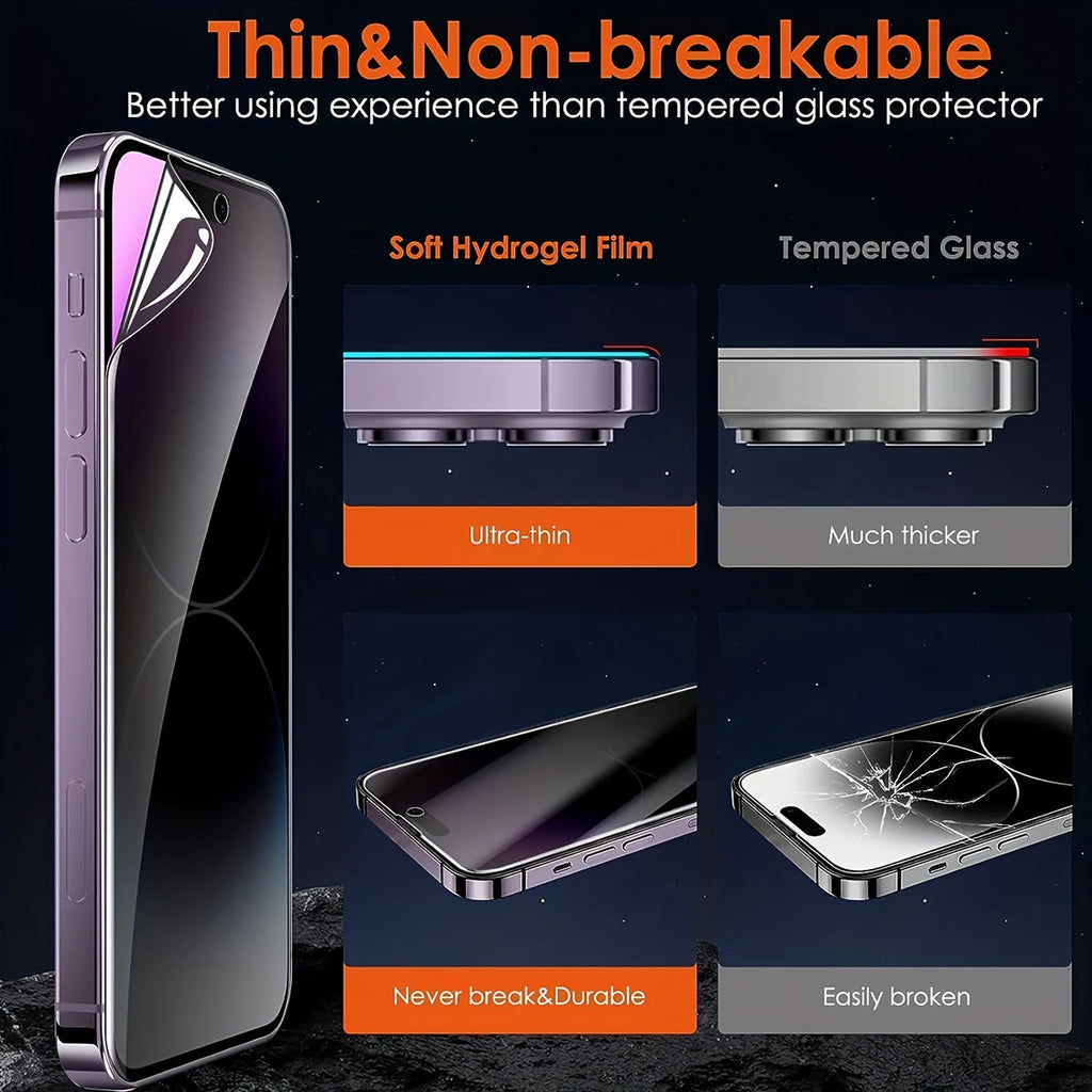 Privacy Hydrogel Screen Protective Film Full Coverage Scratch Qme