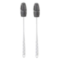 Silicone Cup Brush Milk Bottle Cleaning Brush Long Handle Water Bottles Cleaner Glass Cup Cleaning Brush Kitchen Cleaning Tools Qme 2PCS WHITE