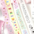 TIANZI 20mm * 3m Tea Bag Diary Series Kawaii Ins Cute Dessert Sparkling Sand Washi Tape DIY Scrapbook Aesthetic Masking Tape Qme All 2 Rolls
