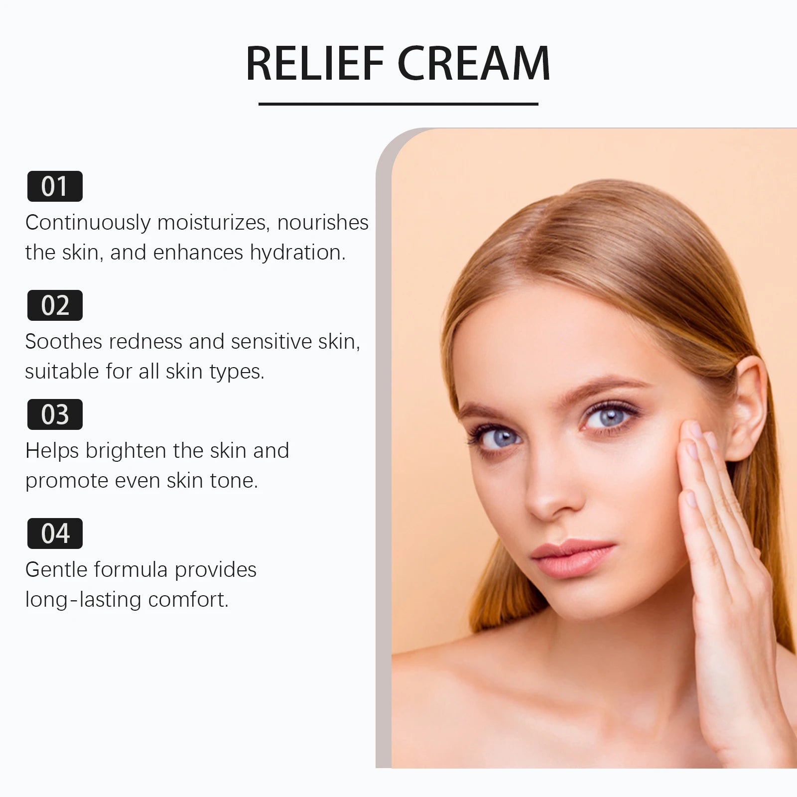 345 Relief Cream Hydrating Nourish The Skin Soothing Care Face Lifting Tightening Brighten Skin Tone Beauty Moisturizing Cream Qme