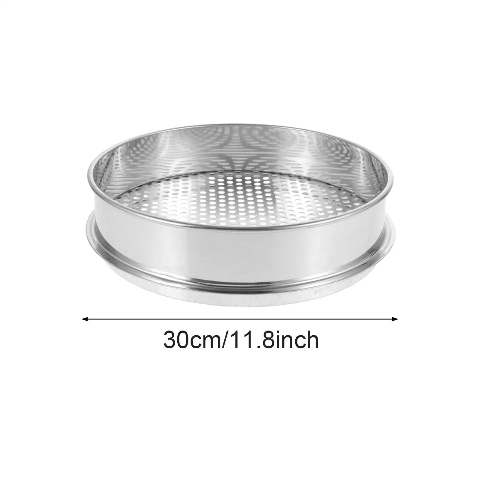 Dirt Sifter Gardening Round Hole Mesh Strainer Stainless Steel Gravel Qme