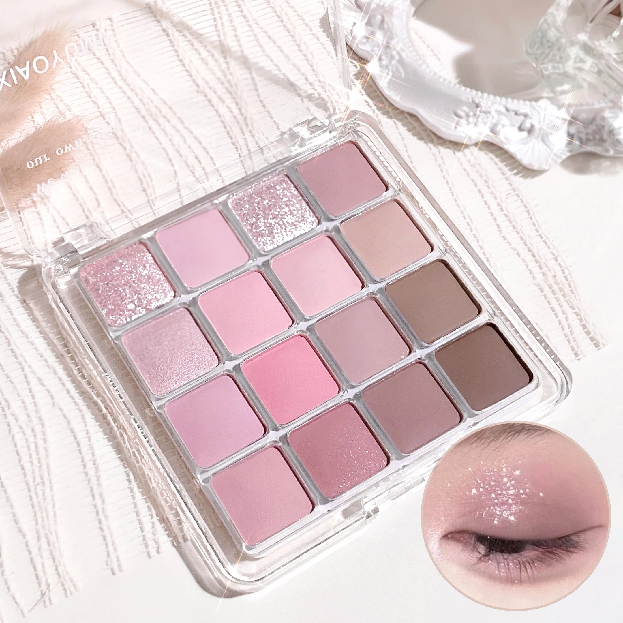 XIAOYUMI 16-Color Sunset Contour Highlighter Palette Waterproof Qme