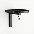 3-in-1 Wall Mounted Metal Bird Feeder Bath Plant Hook Rustic Garden Qme Black
