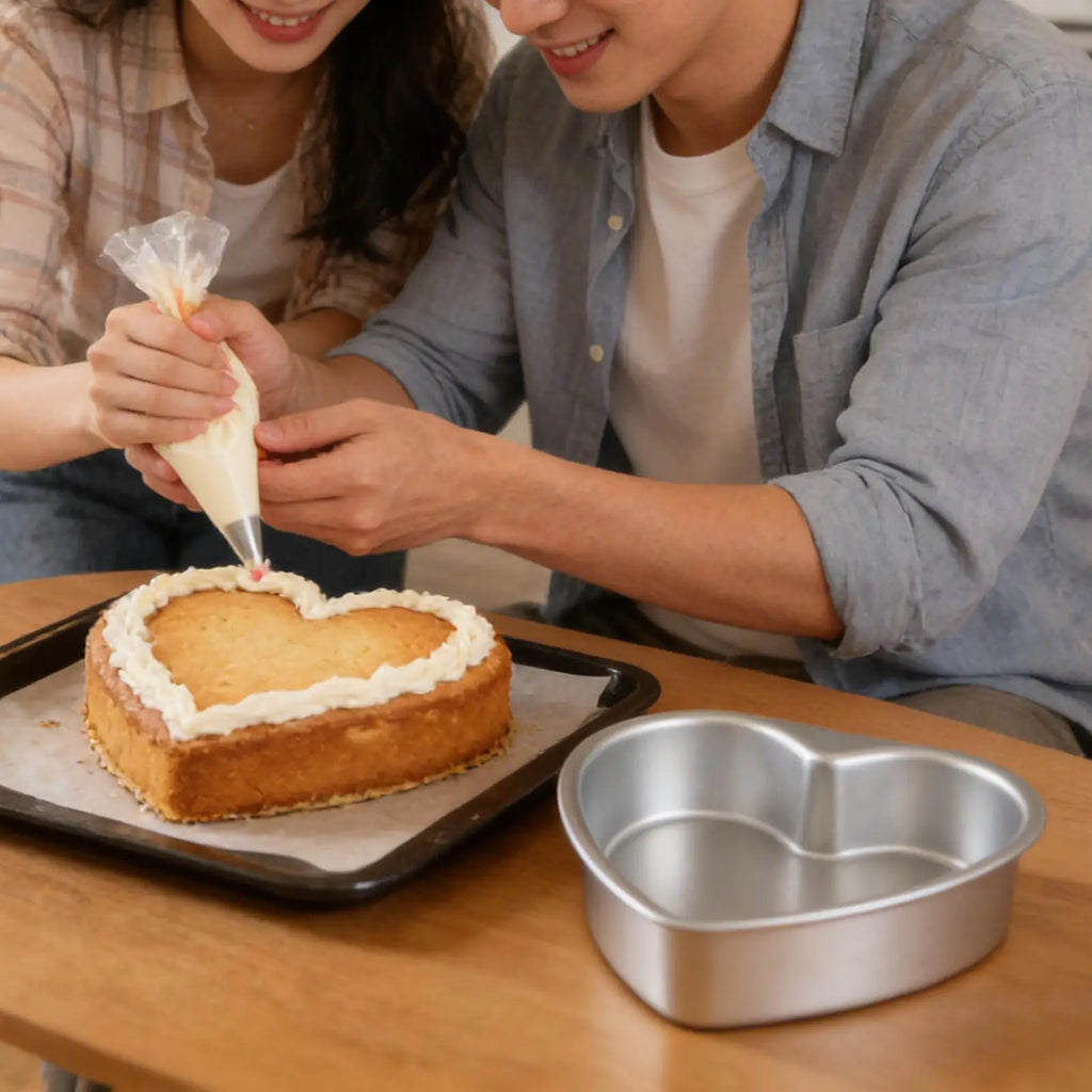 Baking Pan Heart Easy Release Kitchen Tools Loaf Baking Pans Cake Mold for Cheesecake Muffin Dessert Valentines Wedding Birthday Qme