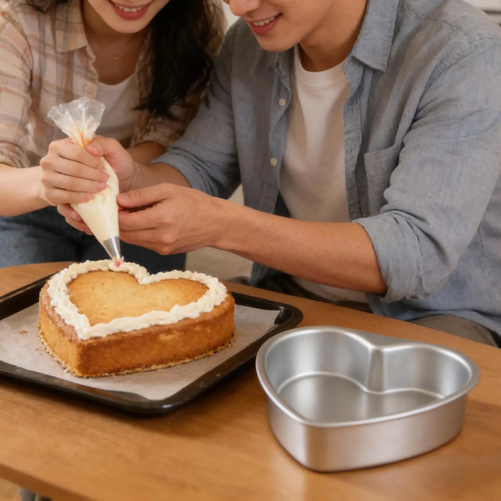 Baking Pan Heart Easy Release Kitchen Tools Loaf Baking Pans Cake Mold for Cheesecake Muffin Dessert Valentines Wedding Birthday Qme
