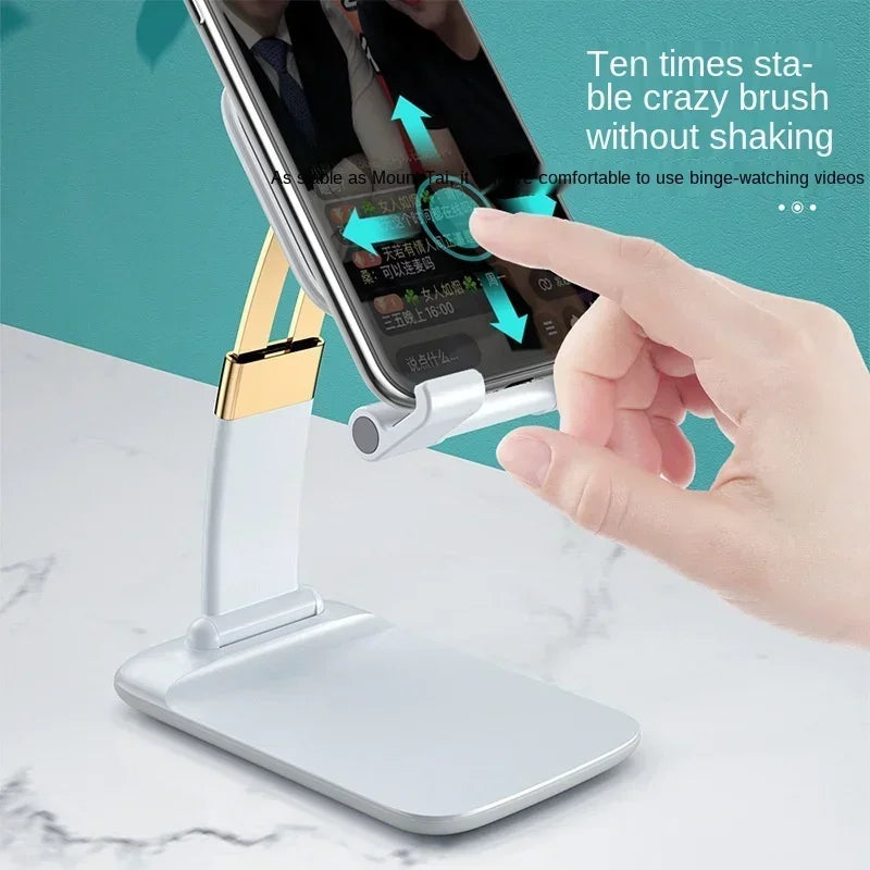 2pcs Adjustable Phone Holder Stand for IPhone 12 Pro Max Samsung Note 20 Ultra IPad Tablet Foldable Metal Holder Desk Stand Qme
