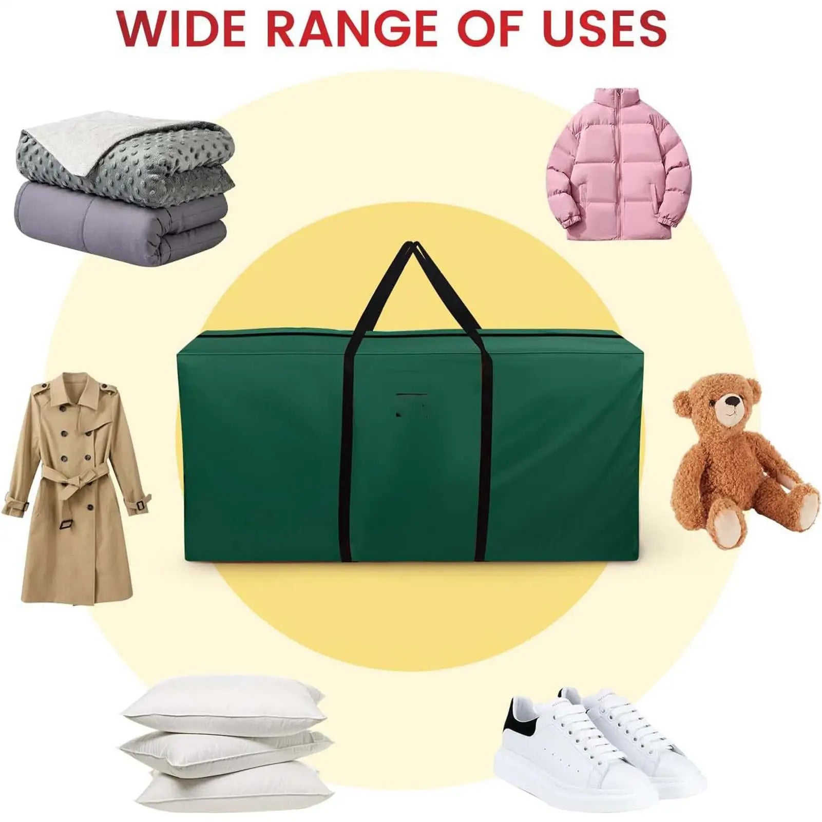 Christmas Tree Bag Reinforced Handles Tote Organizer Heavy Duty Qme