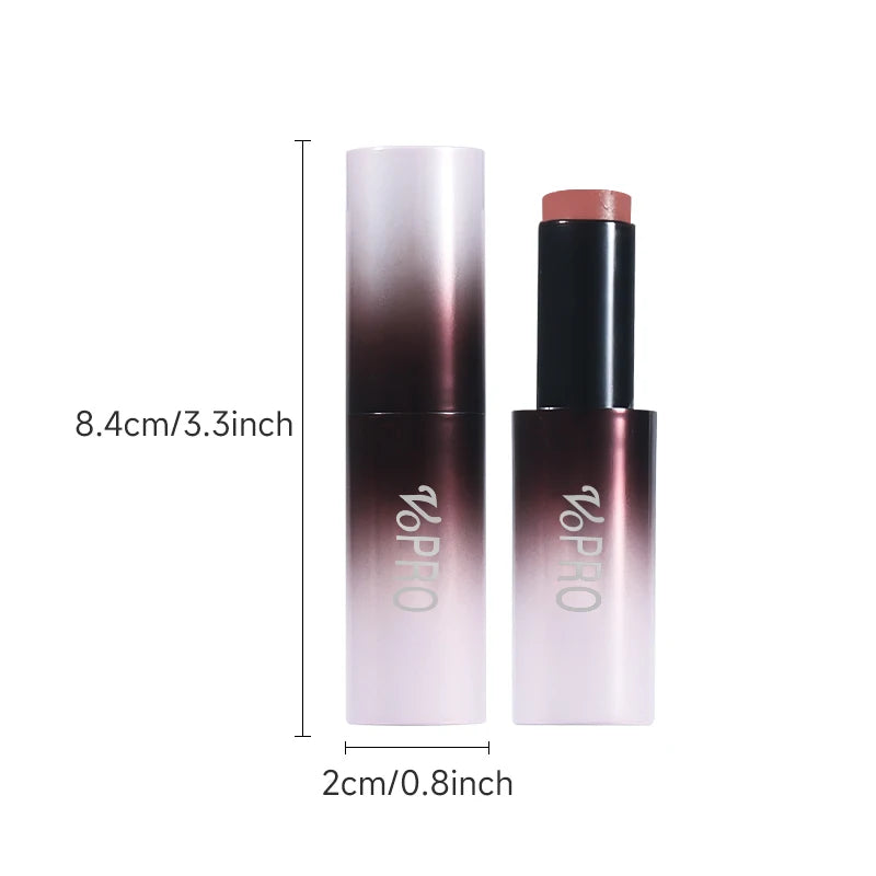 Multi-Use Makeup Cream Blush Stick - Cheeks, Eyes & Lips, Long-Wearing, Waterproof, Non-Greasy, Hydrating, With Vitamin E Qme