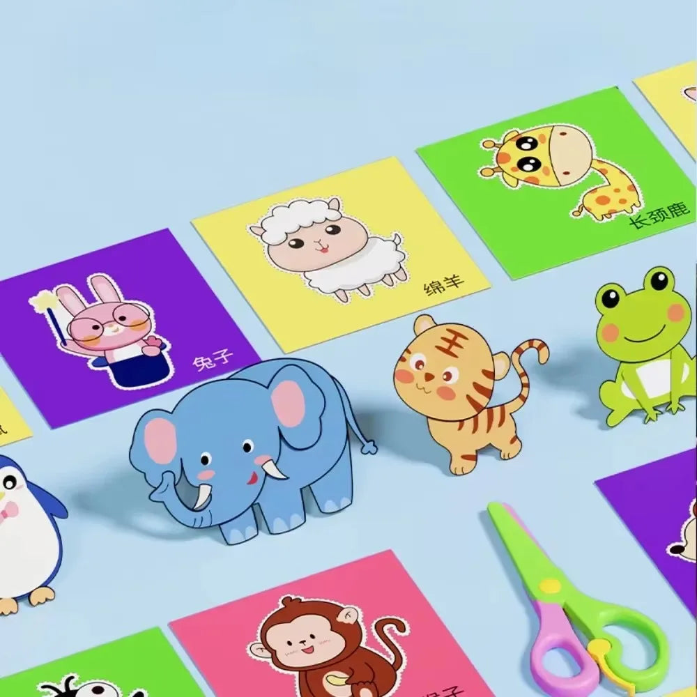 Handmade Paper Cut Book Kids Craft Toys DIY Cartoon Scrapbooking Art Qme