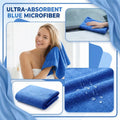 Microfiber Towel Sports Quick-drying Super Absorbent Towel Soft and Lightweight Gym Swimming Yoga Towel Multiuse Cleaning Props Qme Blue One Size