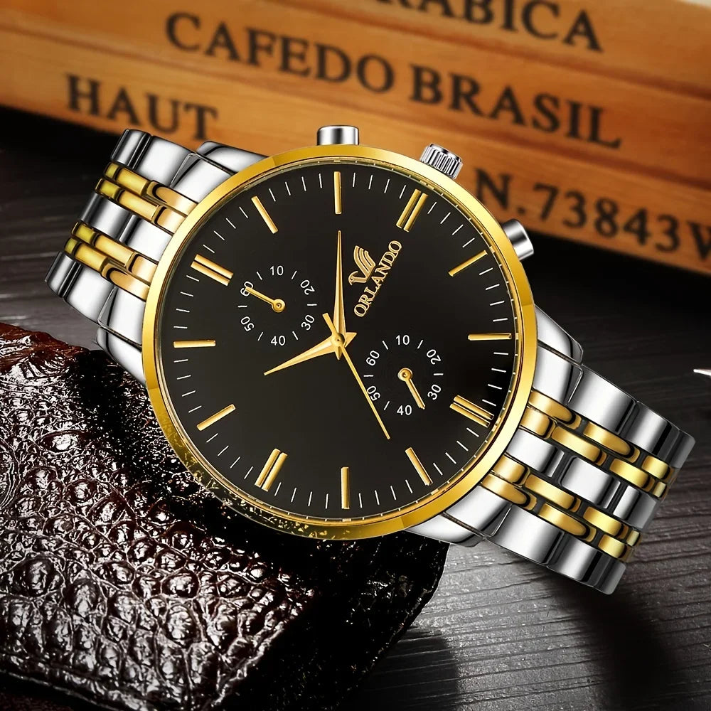 2pack Men Commercial Vintage Quartz Watch Qme