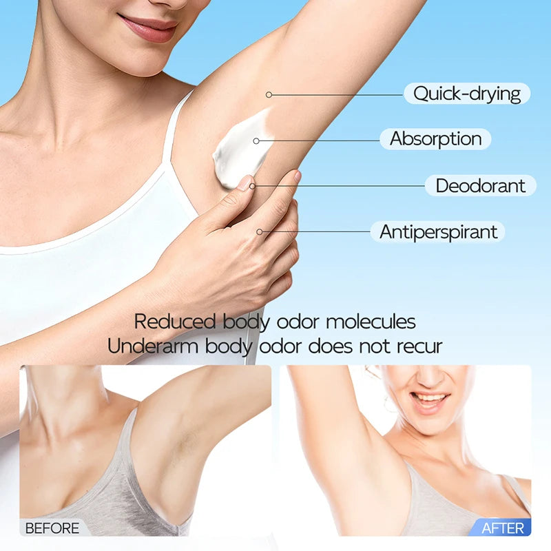 4-in-1 Underarm Care Cream 24h Long Lasting Antiperspirant Refreshing Qme