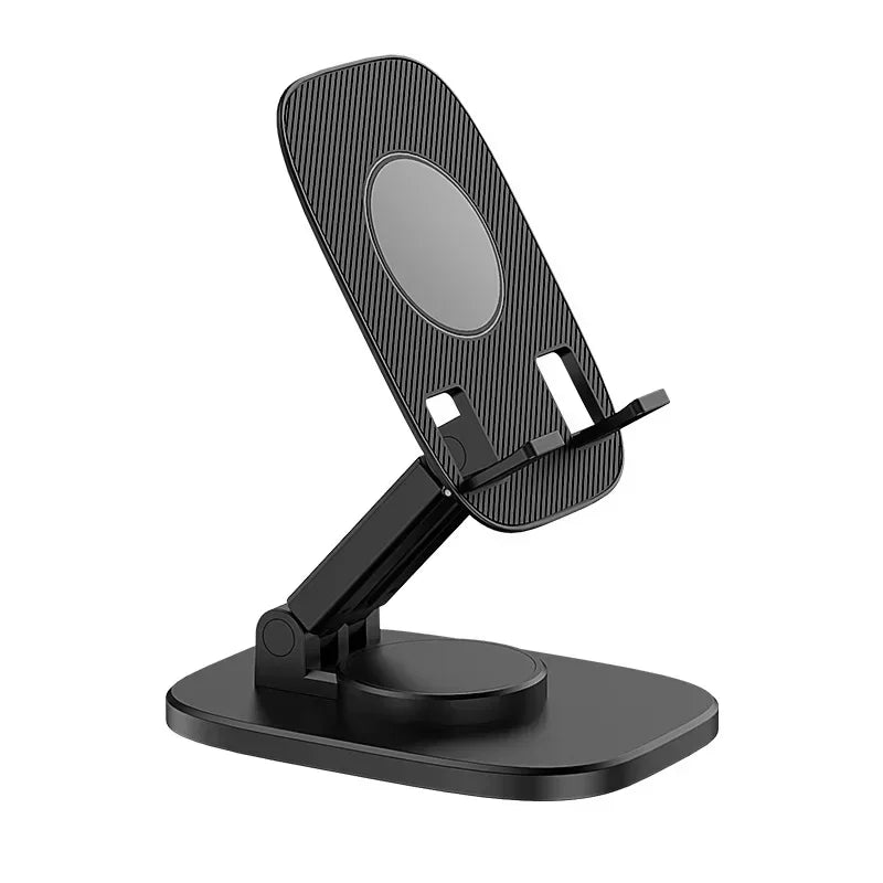 Universal 360° Rotating Adjustable Portable Folding Stand for Phone Tablet Qme black