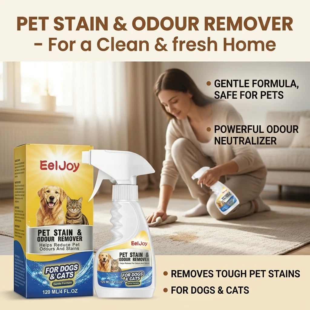 Pet Stain & Odour Remover Spray Removing Urinary Scale Eliminating Odors Reducing Bacteria Long Lasting Freshness Pet Deodorizer Qme
