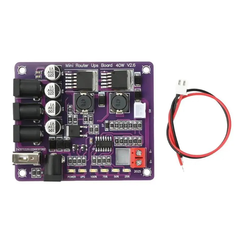 Mini Router UPS Board 40W Battery Charging 5V 9V 12V Output Qme Default Title