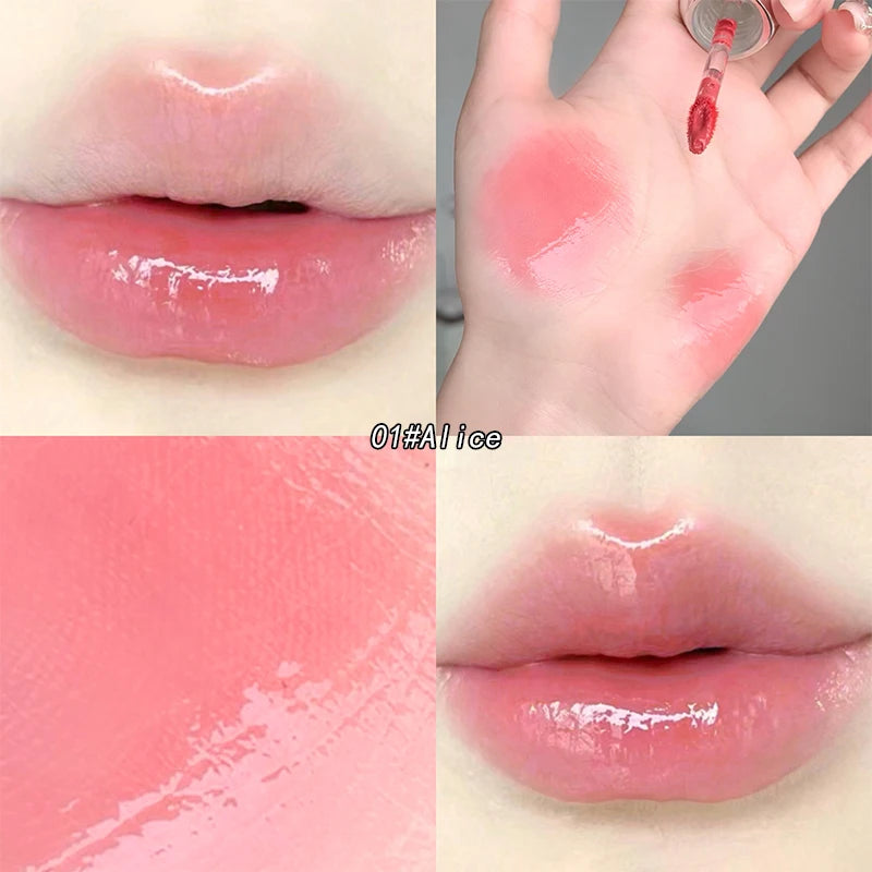 Gegebear Water Gloss Lip Glaze Mirror-like Makeup Not Easy Stain Cup Qme GX1138-01