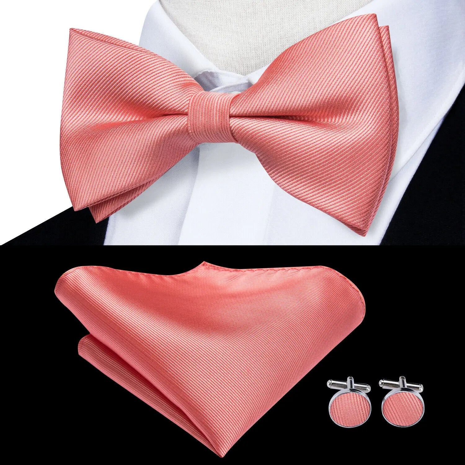 Mens Pre-tied Bowtie Red Yellow Pink White Floral Stripes Bow Tie Qme LDLH0513