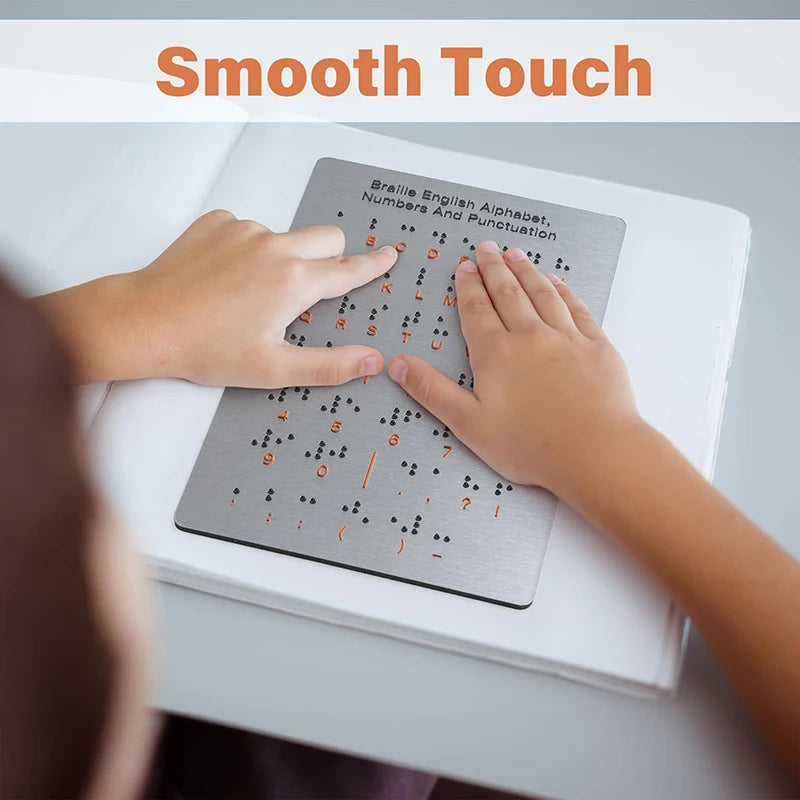 Braille Alphabet Numbers Learning Tool Durable Metal Tactile Bump Qme