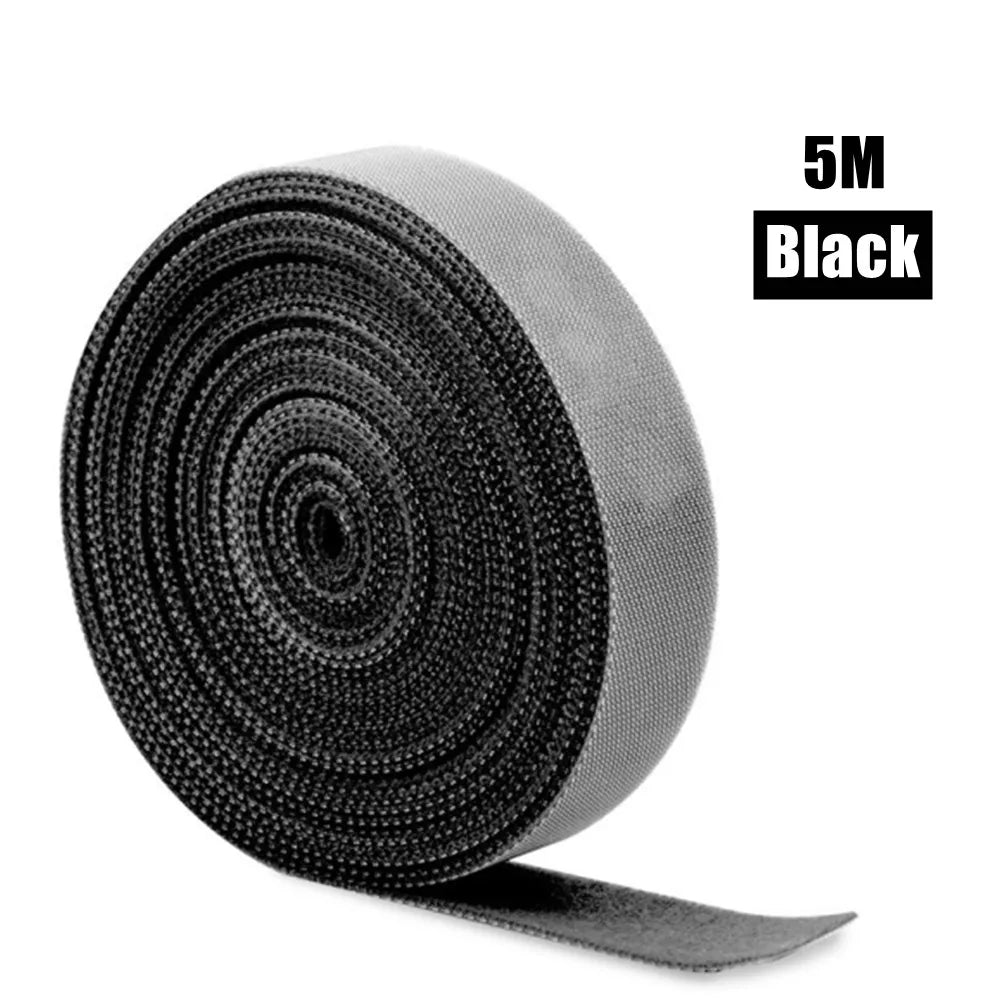 5/3/2/1/0.5m Cable Organizer USB Cable Wire Winder Clip Earphone Mouse Cables Management USB Charger Protector For Mobilephone Qme Black 5m