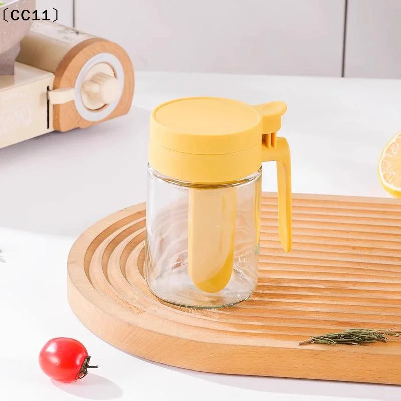 Food Grade Glass Spice Jar Airtight Lid Attached Spoon Perfect Qme
