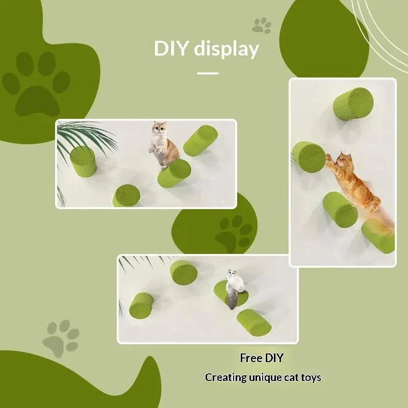 Self-adhesive Cats Scratching Post Wall Toy Climbing Ladder Qme