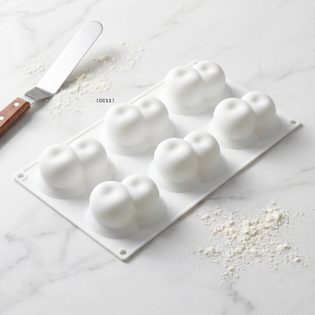 Cherry Shape Silicone Mold Cake DIY 3D Fruit Mouse Mould Pudding Qme