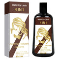 4-in-1 Chestnut Brown Hair Dye Shampoo for Long-Lasting Color & Natural Instant Gray Coverage, Ginger & Ginseng Enriched. Qme Nourishing