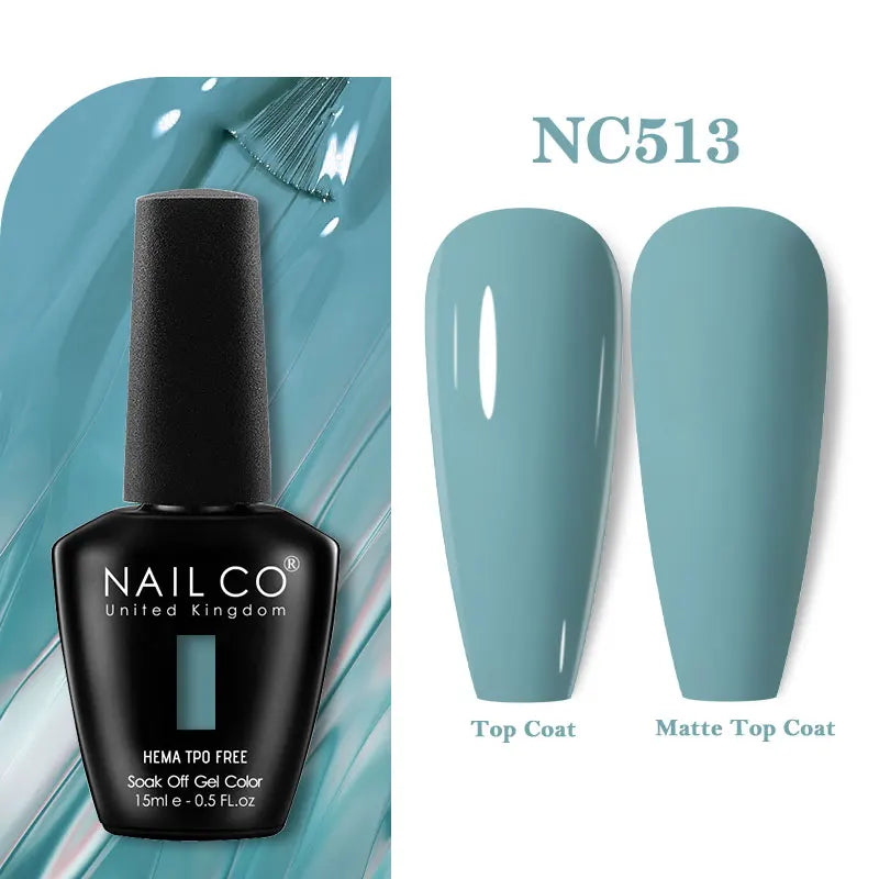 NAILCO Green Series Dark Gel Nail Polish Lasting Hybrid Base Matte