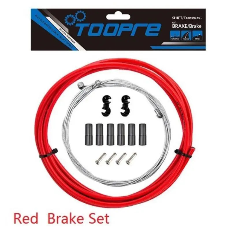 Bike Cable Brake Gear Cables Bikes Multicolor PVC End Tube Cover Qme Brake Red