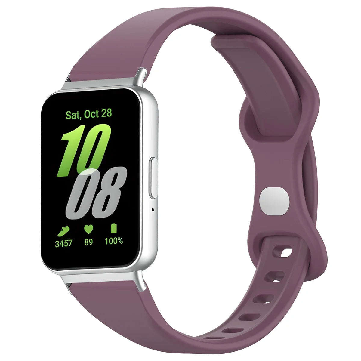 Strap for Galaxy Fit 3 Watch Strap Samsung Girls Adapter Woman Accessories Strap Band Bracelet Silicone Women Bracelet Qme SmokePu for Galaxy Fit 3
