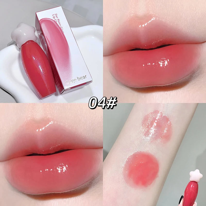 Gege Bear Water Gloss Lip Moisturizing Mirror Colored Long-lasting Qme GX1328-4