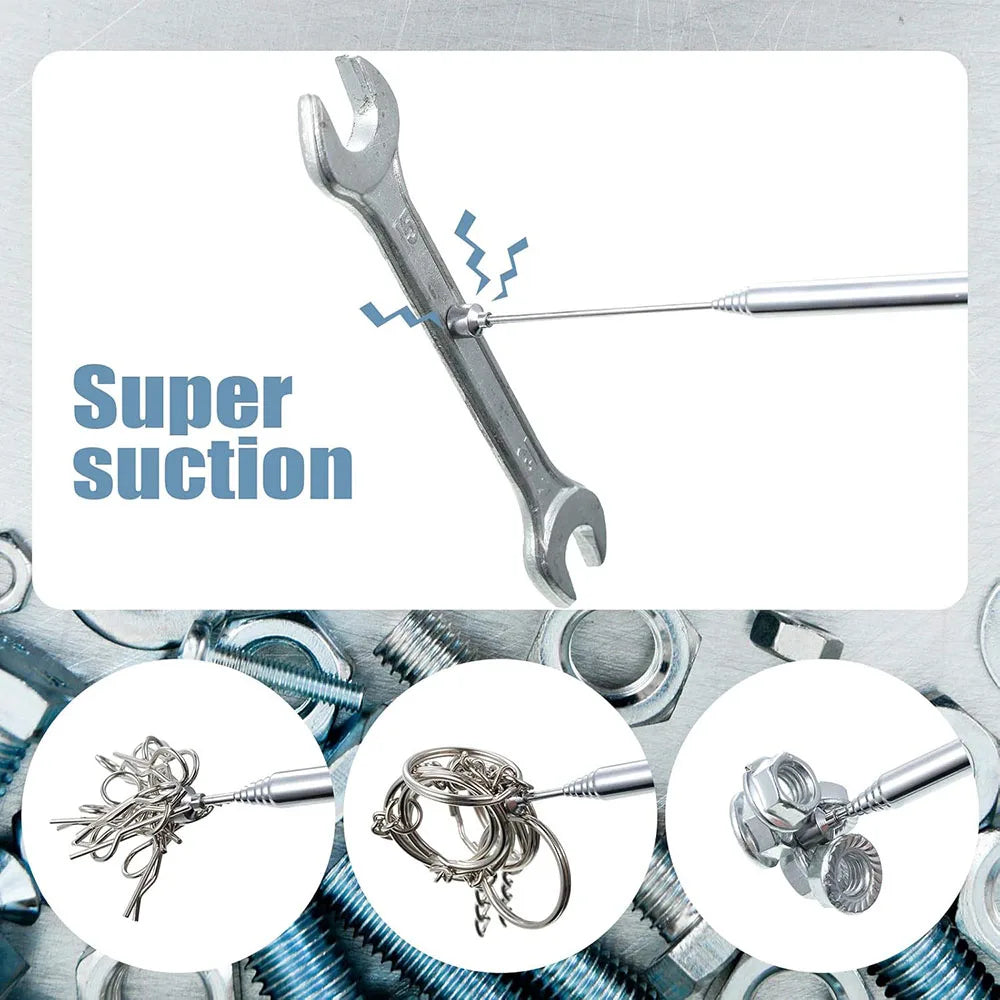 Telescoping Magnetic Pick up Tool Portable Grabbers Reacher Tools with Pocket Clip Telescopic Retrieving Magnet for Mechanic Man Qme