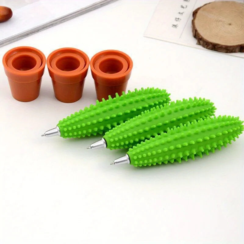 1pc Cactus Pen, Simulation Succulent Plant Pen, Cute and Novel Desktop Decoration and Fun Office Supplies with Blue Ink Qme