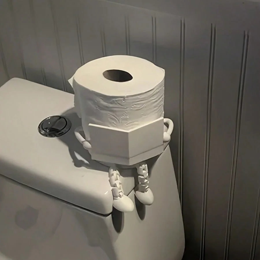 Creative Toilet Paper Holder Stand Fun Sitting Posture Design Qme