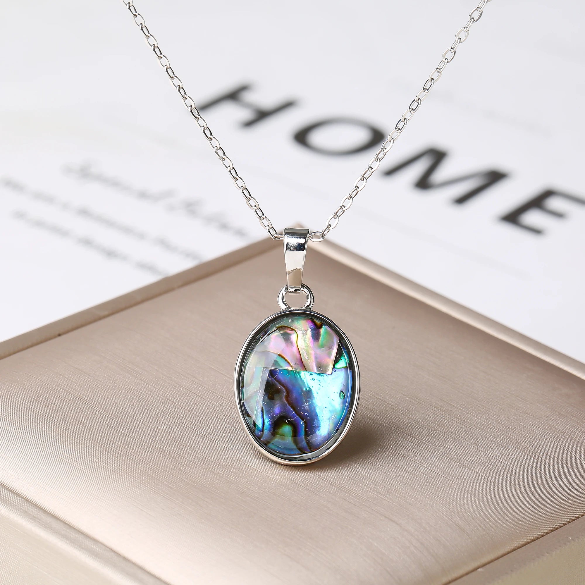 New Arrivals Natural Abalone Shell Pendant Necklace Silver/Gold Waterdrop Heart Shell Choker Fashion Beach Jewelry Women Gift Qme 6