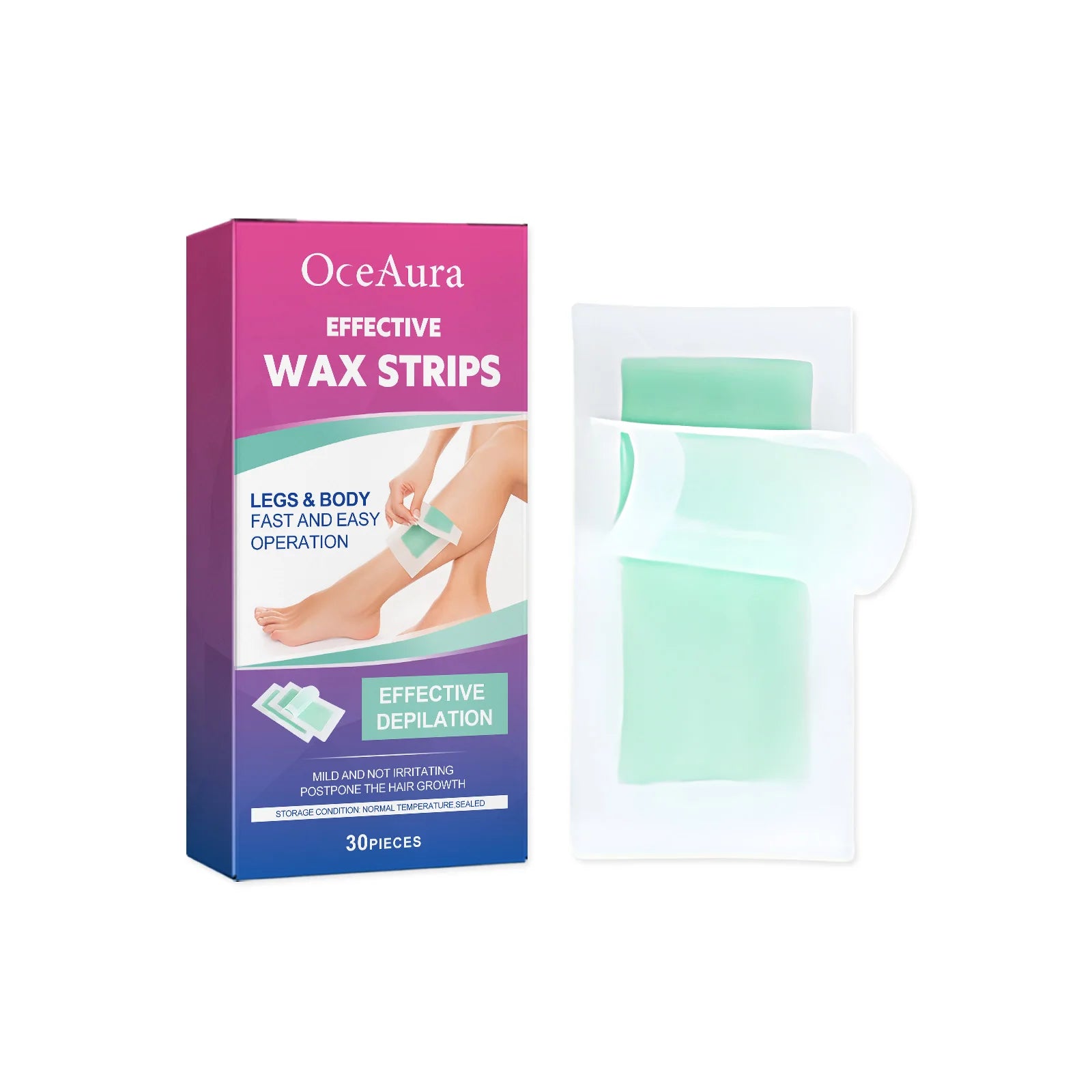 Hair Removal Wax Strip Professional Depilatory Cold Wax Strip Long Lasting Smooth Effective Gentle Body Facial Depilatory Qme Blueberries