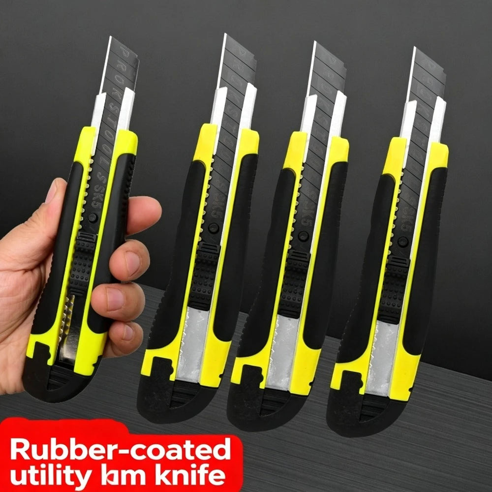 Practical Knife | Ultra Sharp Blade With Anti Slip Rubber Handle | Leather, Rubber, And Cardboard Box Specific Cutting Knife Qme