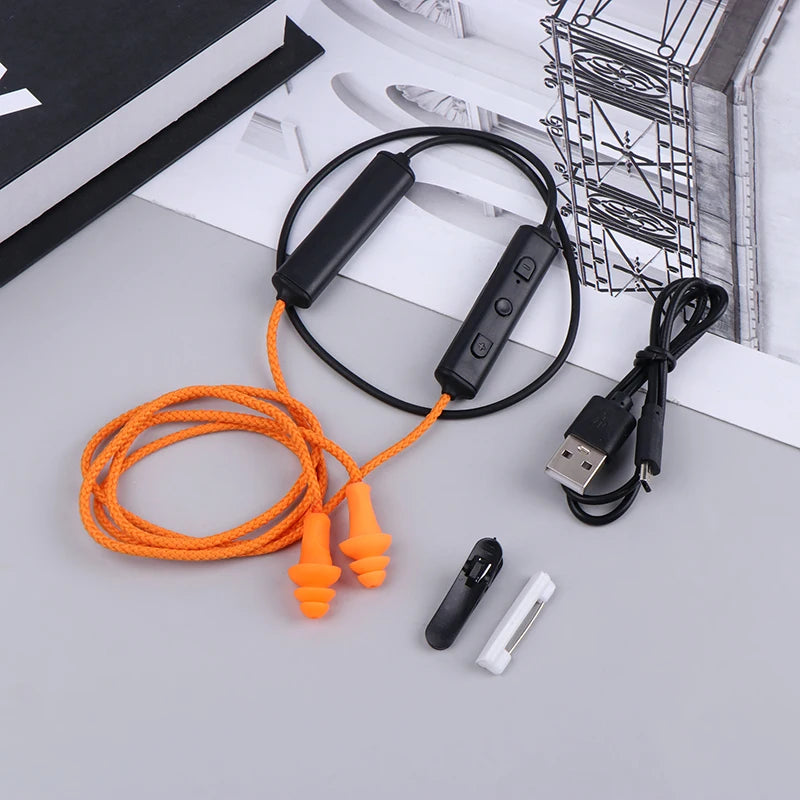 Ear Plugs Bluetooth Headset Work Noise Suppression Hearing Protection Qme Yellow