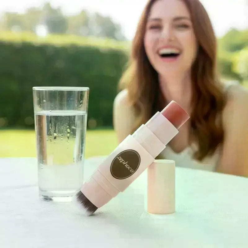 Dual Ended Orange Makeup Stick Long Lasting Hydrating Highlighter Qme