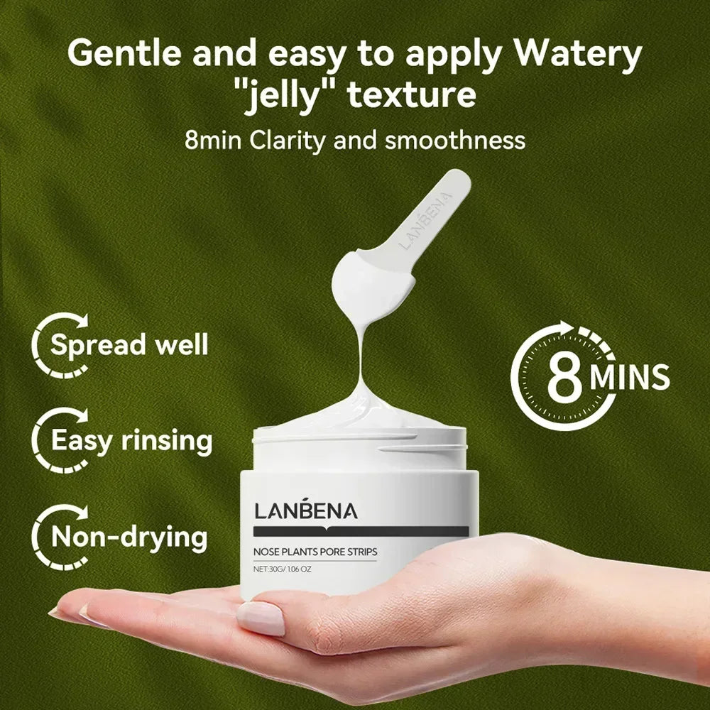 LANBENA Blackhead Removing Nose Strips Pore Minimizing Serum Mask Qme