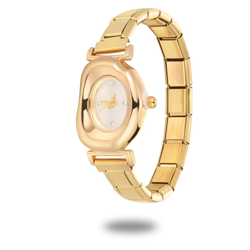 Fashion Women's Stainless Steel Square Triangle DIY Watch Bracelet