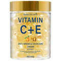 Vitamin C+E Anti-Wrinkle Skincare Cream with Retinol & Hyaluronic Acid for Moisturizing, Protecting & Smoothing Skin. Qme WHITE 100g