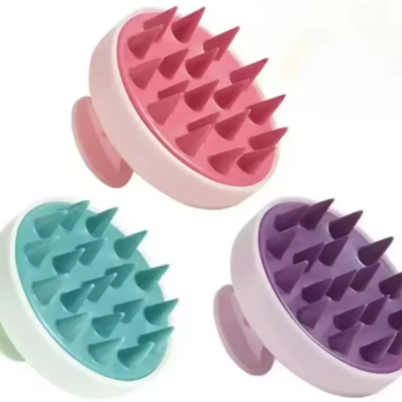 Hair Scalp Massager Shampoo Brush Scalp Scrubber with Soft Silicone Bristles Both Wet Dry Hair Qme