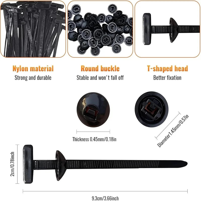 Heavy Duty Nylon Cable Tie Buckle Auto Fastening Straps Universal Self-locking Zip Ties Cable Management ELECTRICIST Accessories Qme