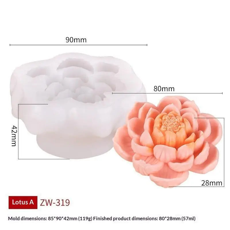 Flower Rice Cake Silicone Mold Non-stick Shape Mooncake Mung Bean Qme Q