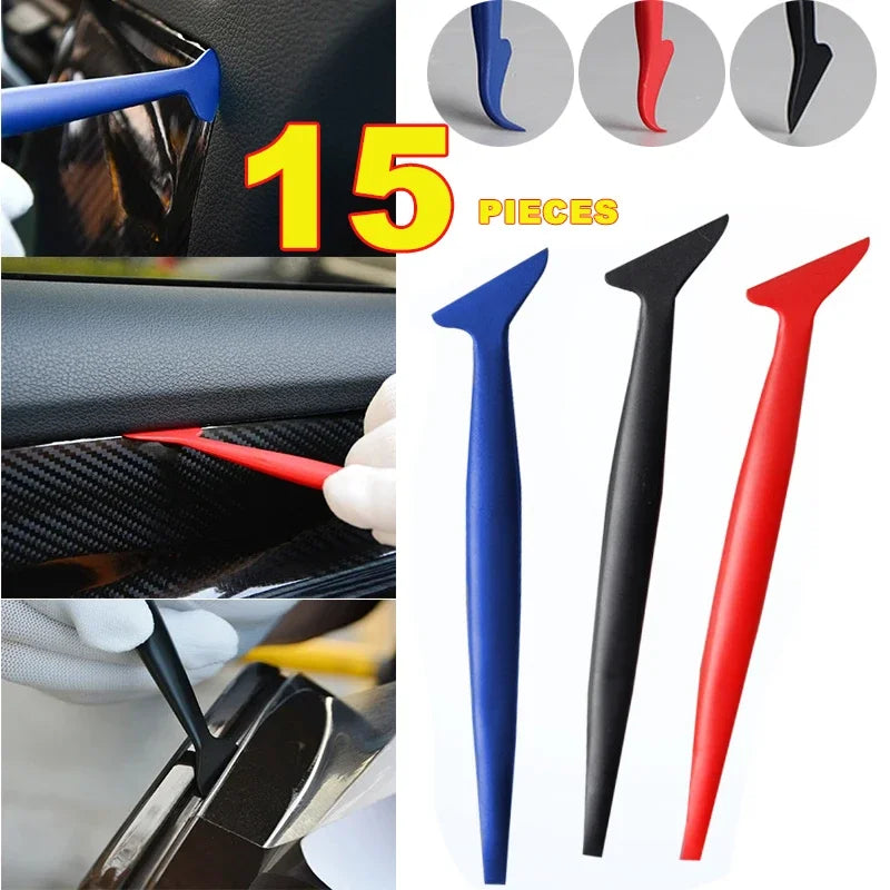 Car Micro Squeegee Curves Slot Tint Tool Set Car Stickers Wrap Vinyl Tools Auto Wrapping Film Installing Scraper Gasket Squeegee Qme