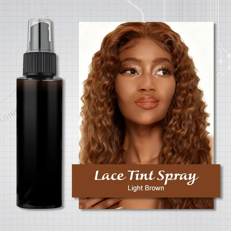 Lace Melting Spray Tint Wigs Glueless Natural Finishing Hold Dyed Wig Qme Light Brown